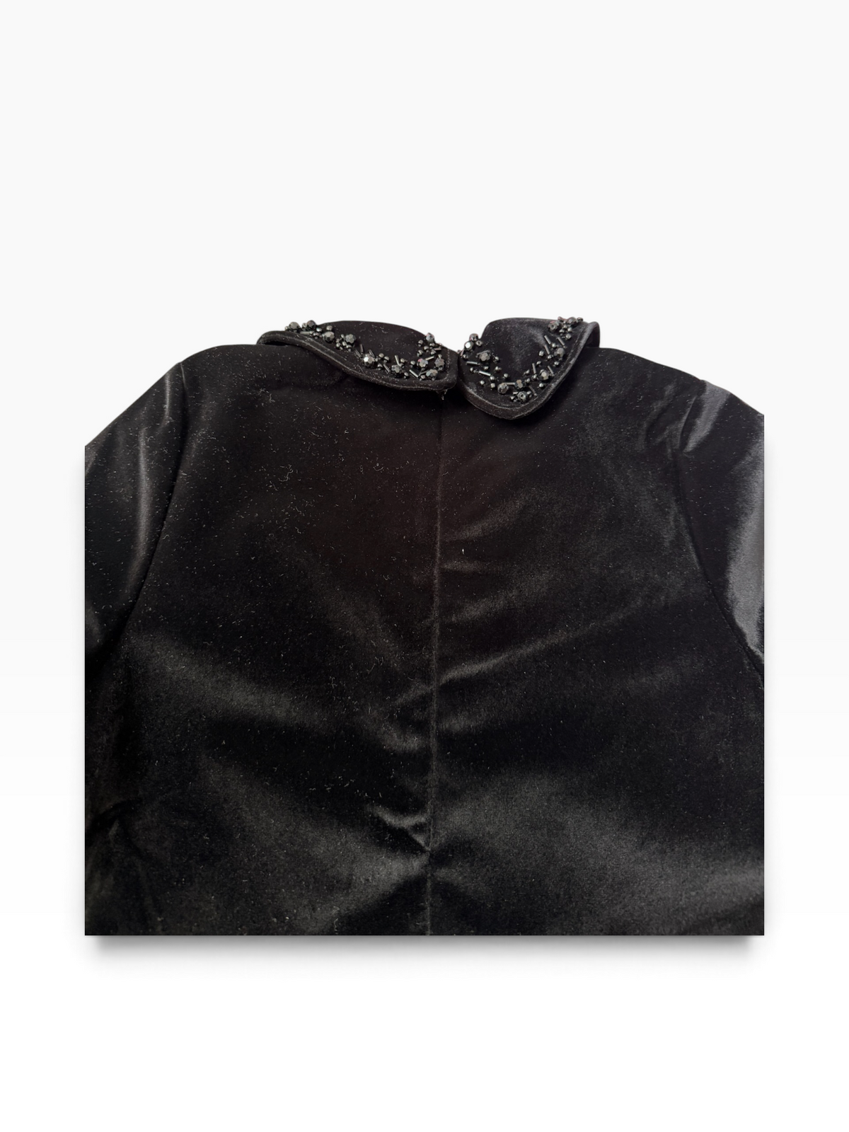 Molo Carli Velvet Dress w/Embellished Collar