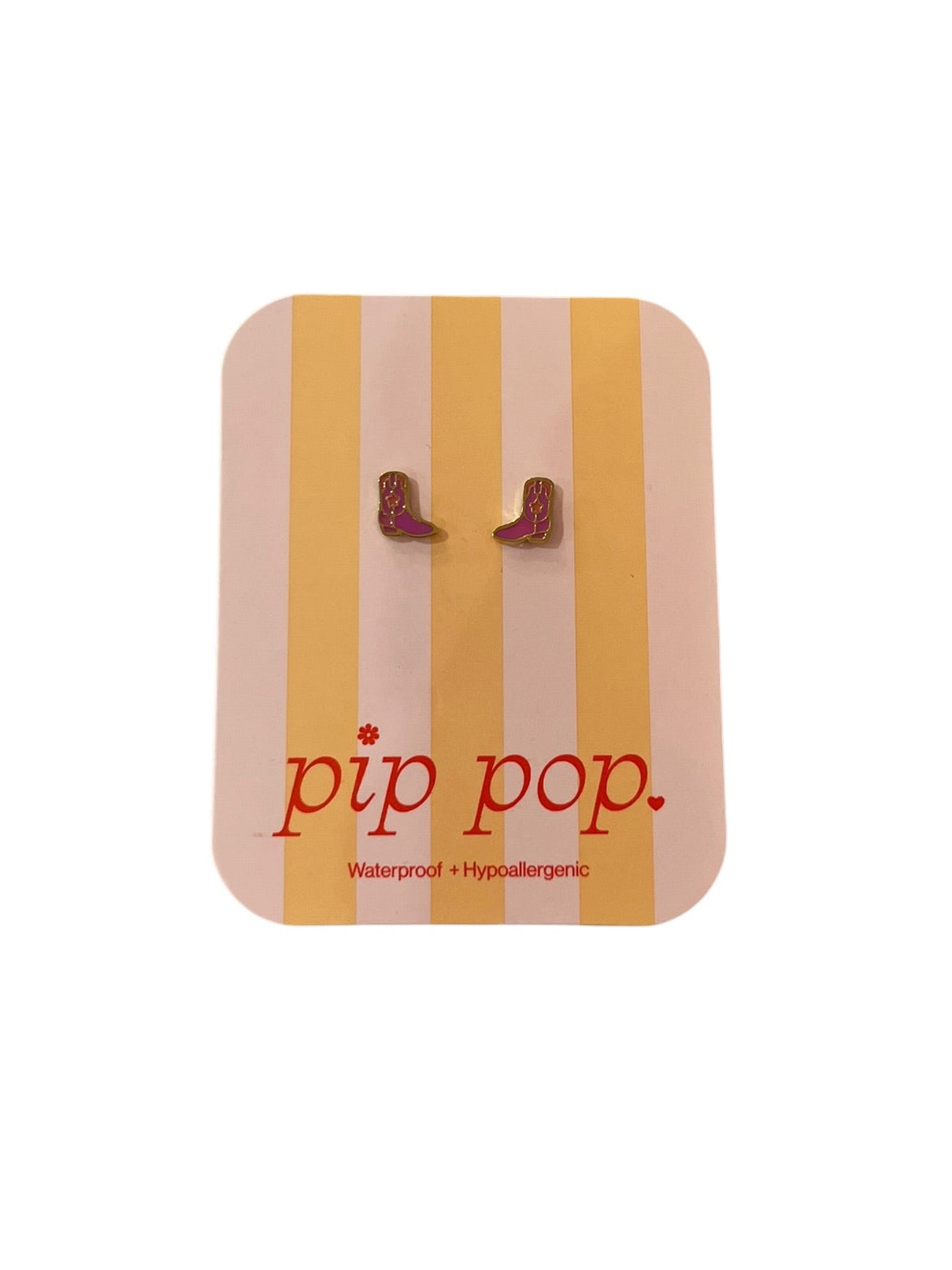 Pip Pop Cowboy Boot Stud Earrings