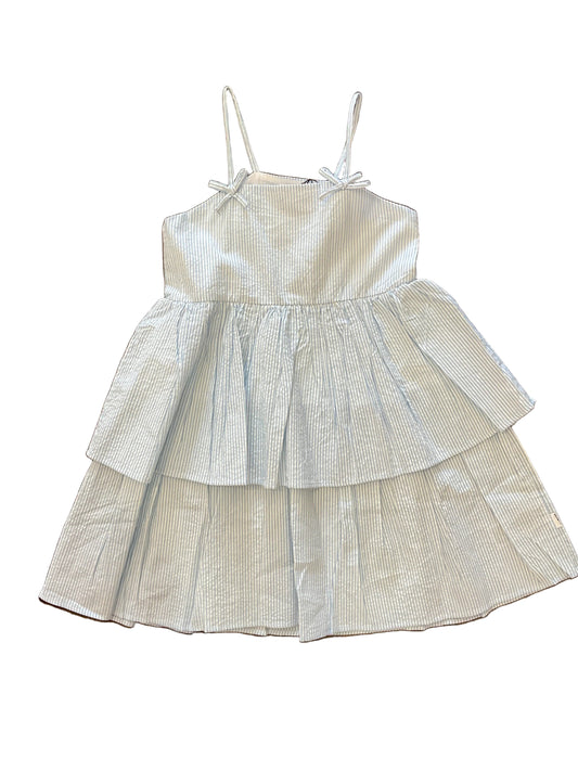 Chelsea Seersucker Ruffle Bow Dress