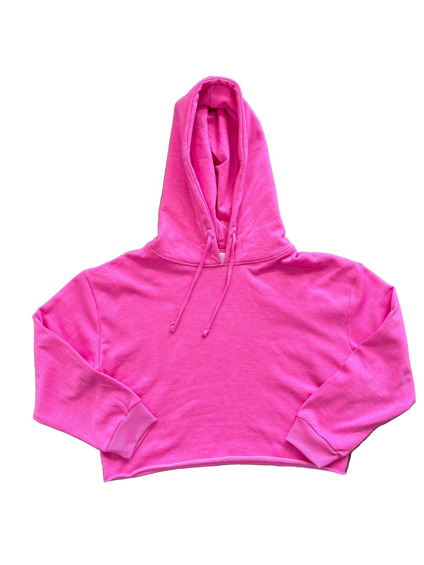 Cloud Hoodie with Raw Edge - Flamingo Pink
