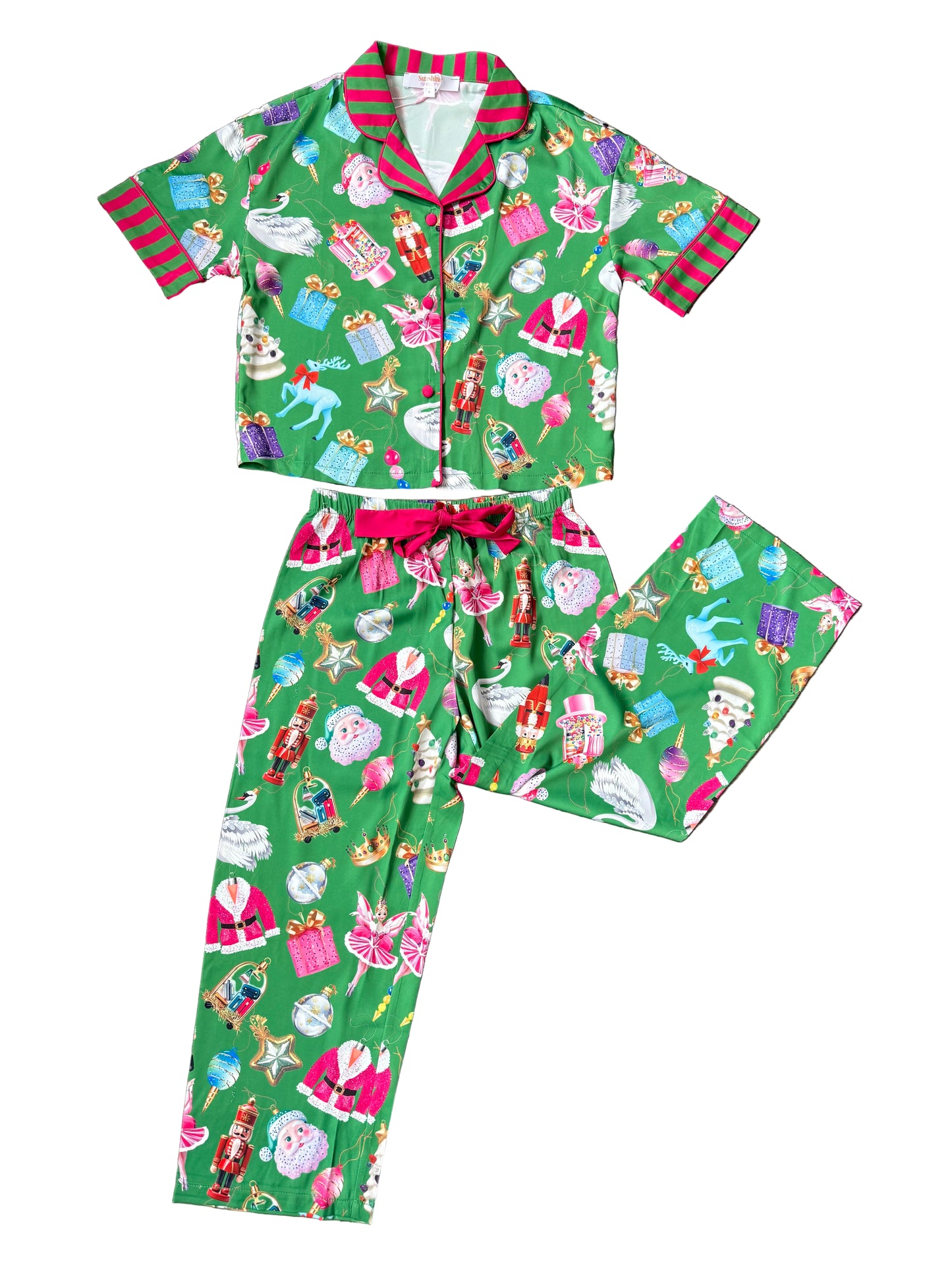 Green Merry Magic Loungewear Pant Set