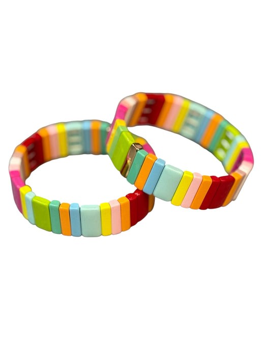 Malibu Sugar Colorful Large Tile Bracelet