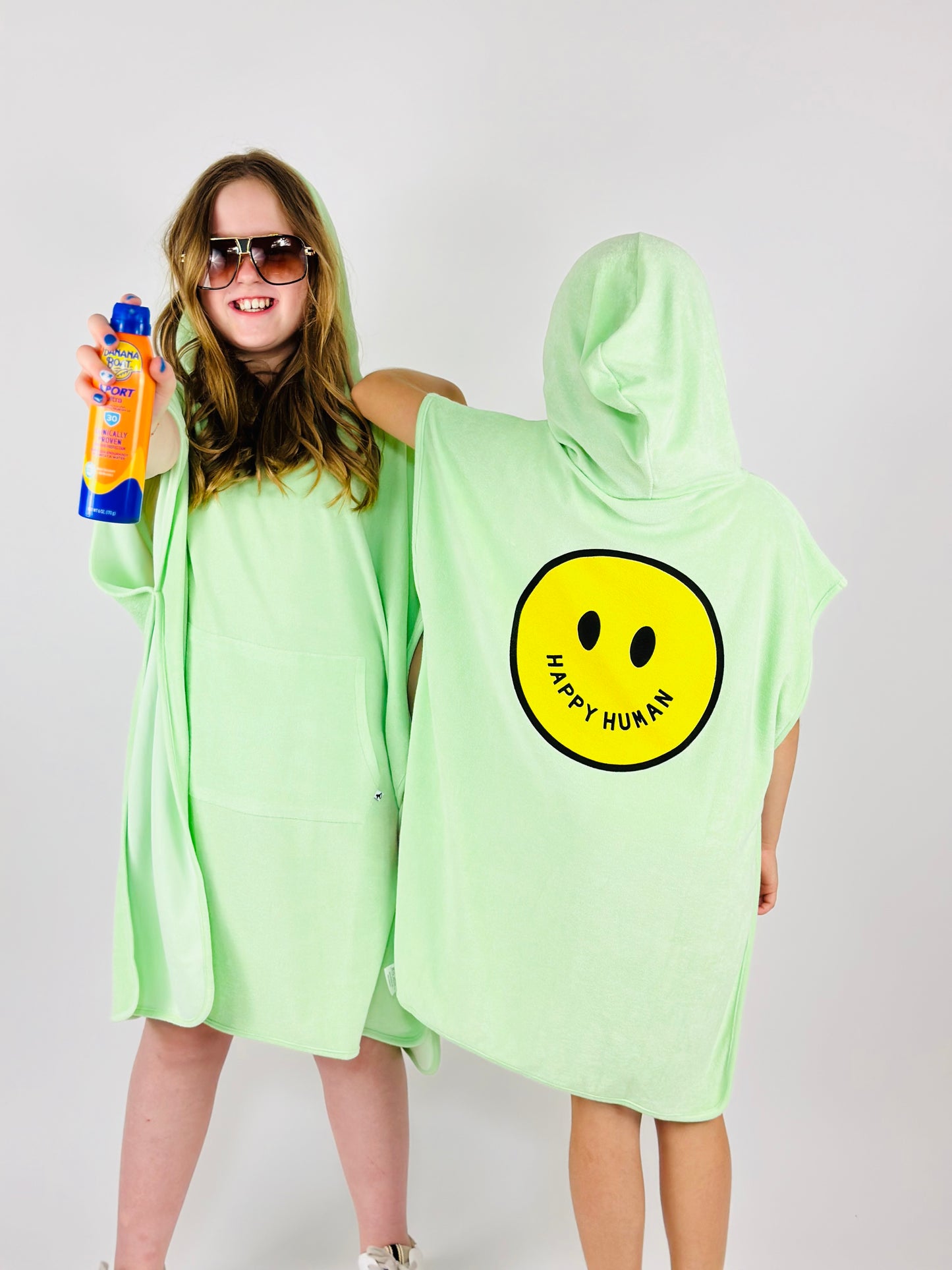 Happy Human Terry Poncho Coverup