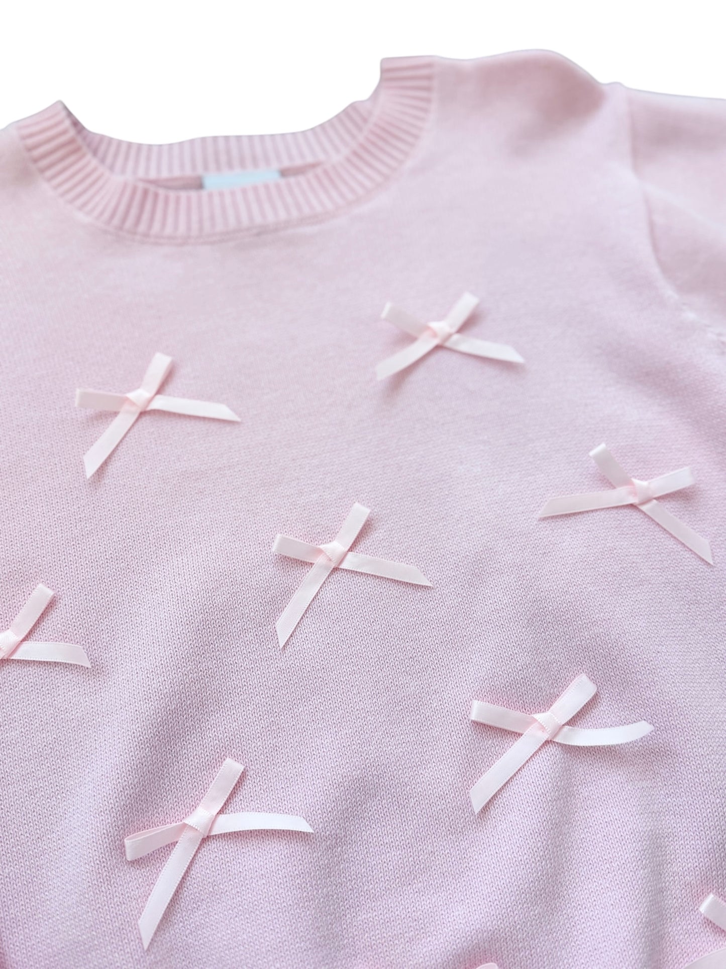 Stella Sweater - Primrose Pink w/Ribbons
