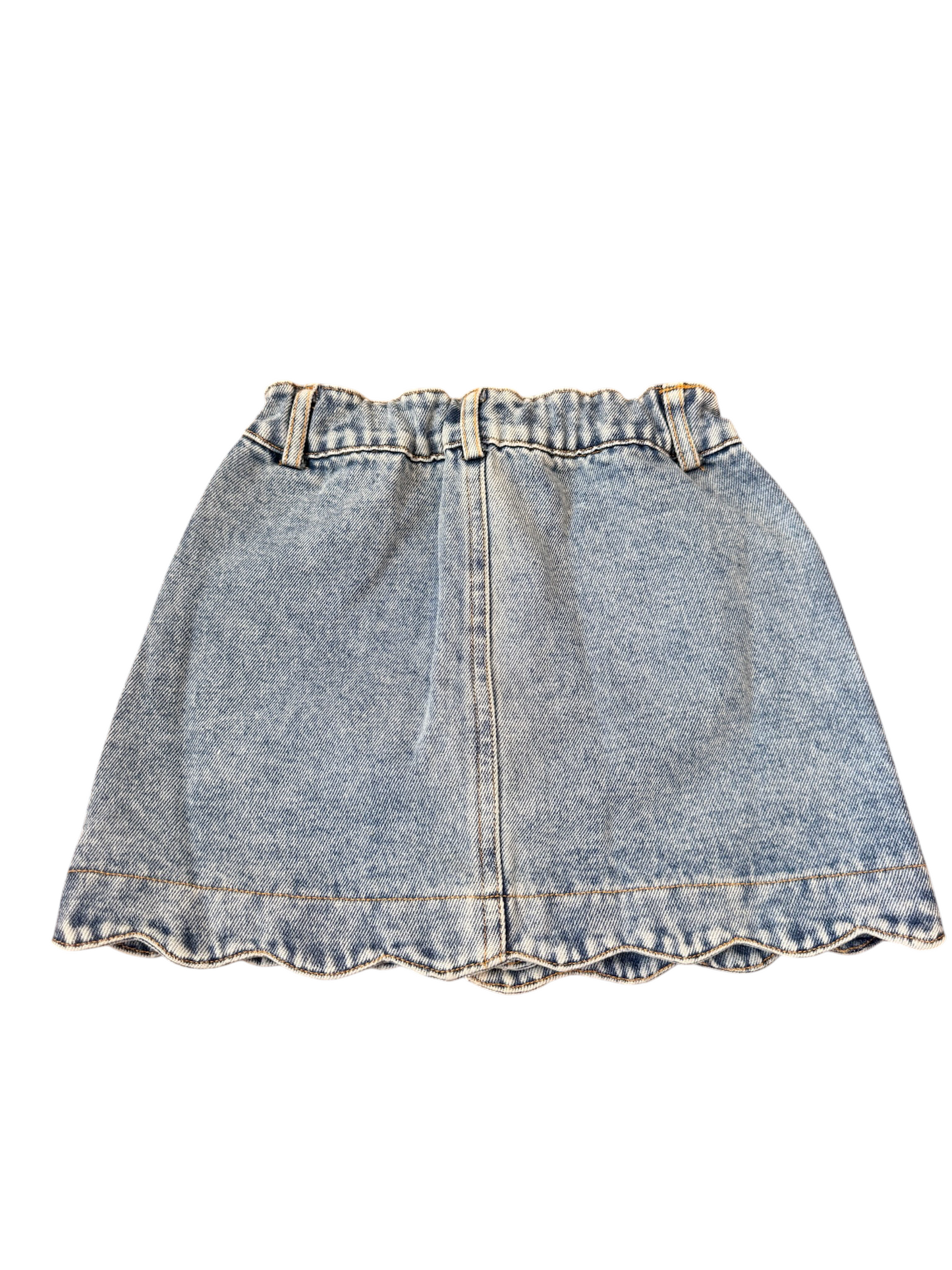 Scallop Edge Button Skirt