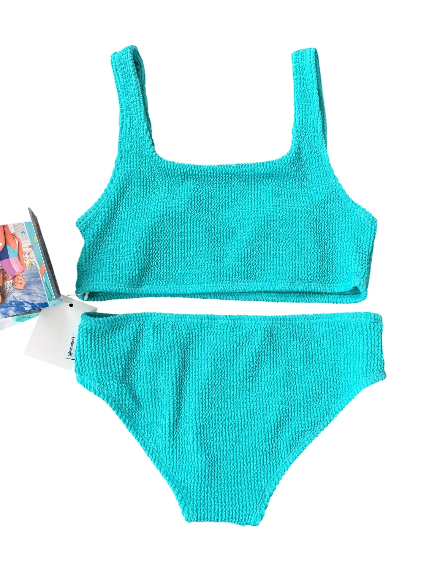 Fay Crinkle Tankini - Turquoise
