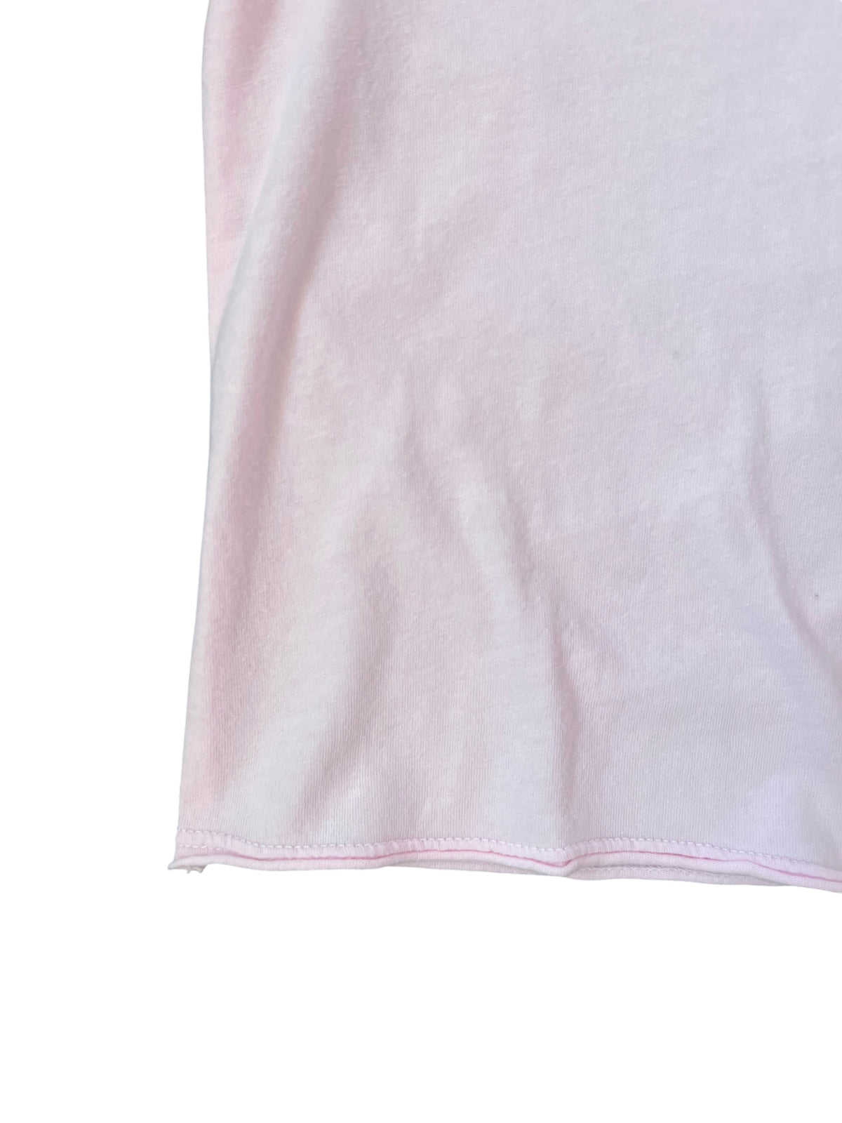 Tenly Cotton Jersey Raw Edge Tee - Pink Guava