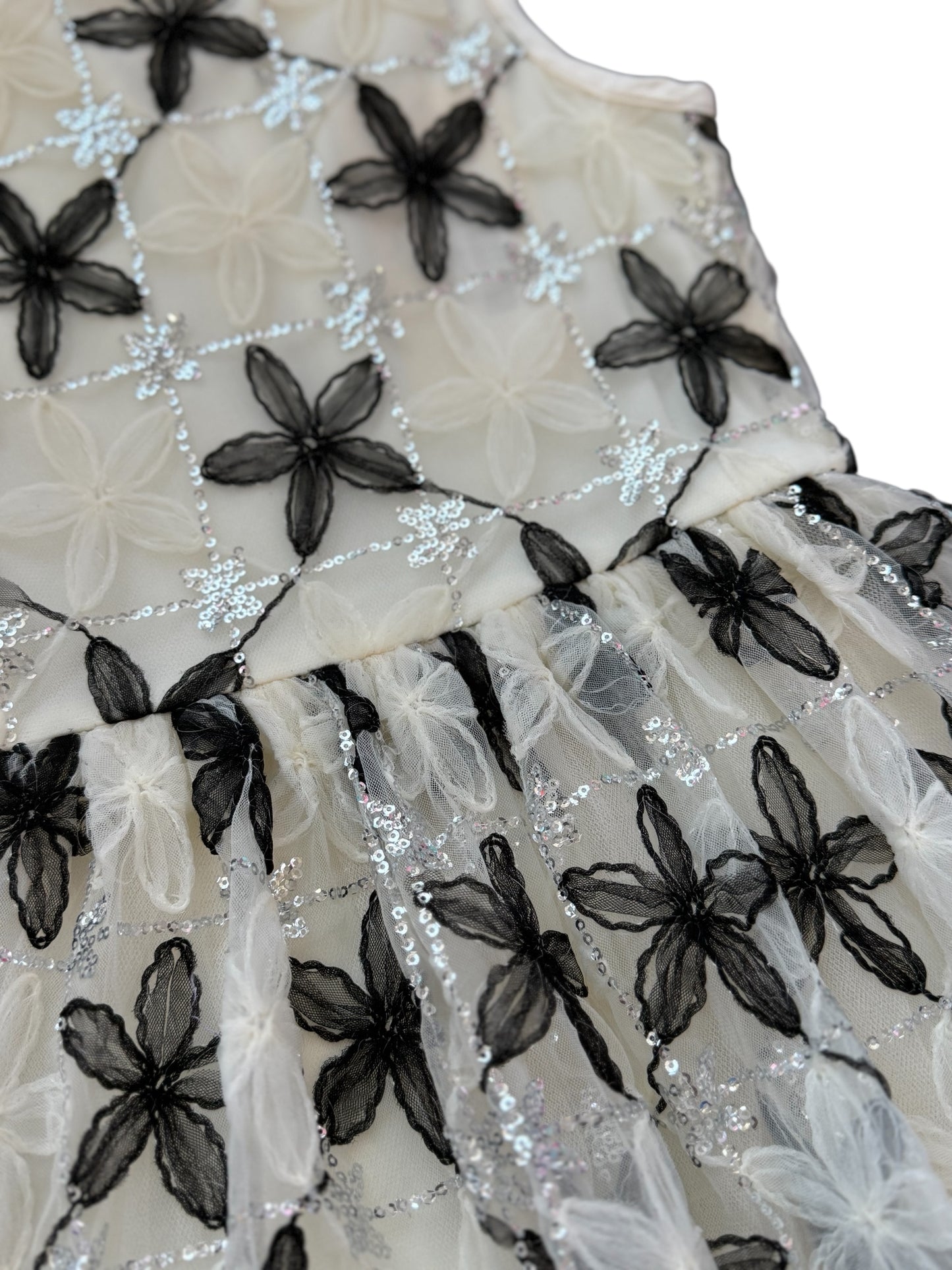 Flower Mesh Party Dress