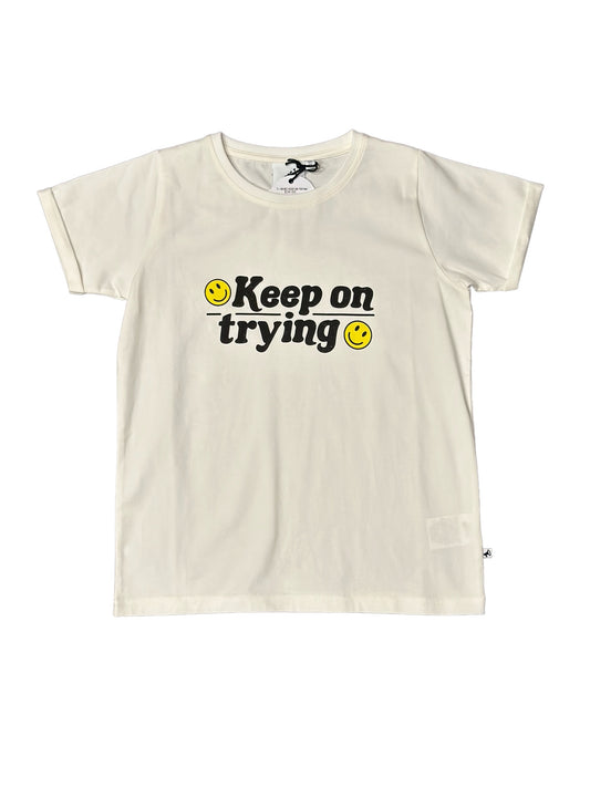 Keep On Trying Tee - Ivory