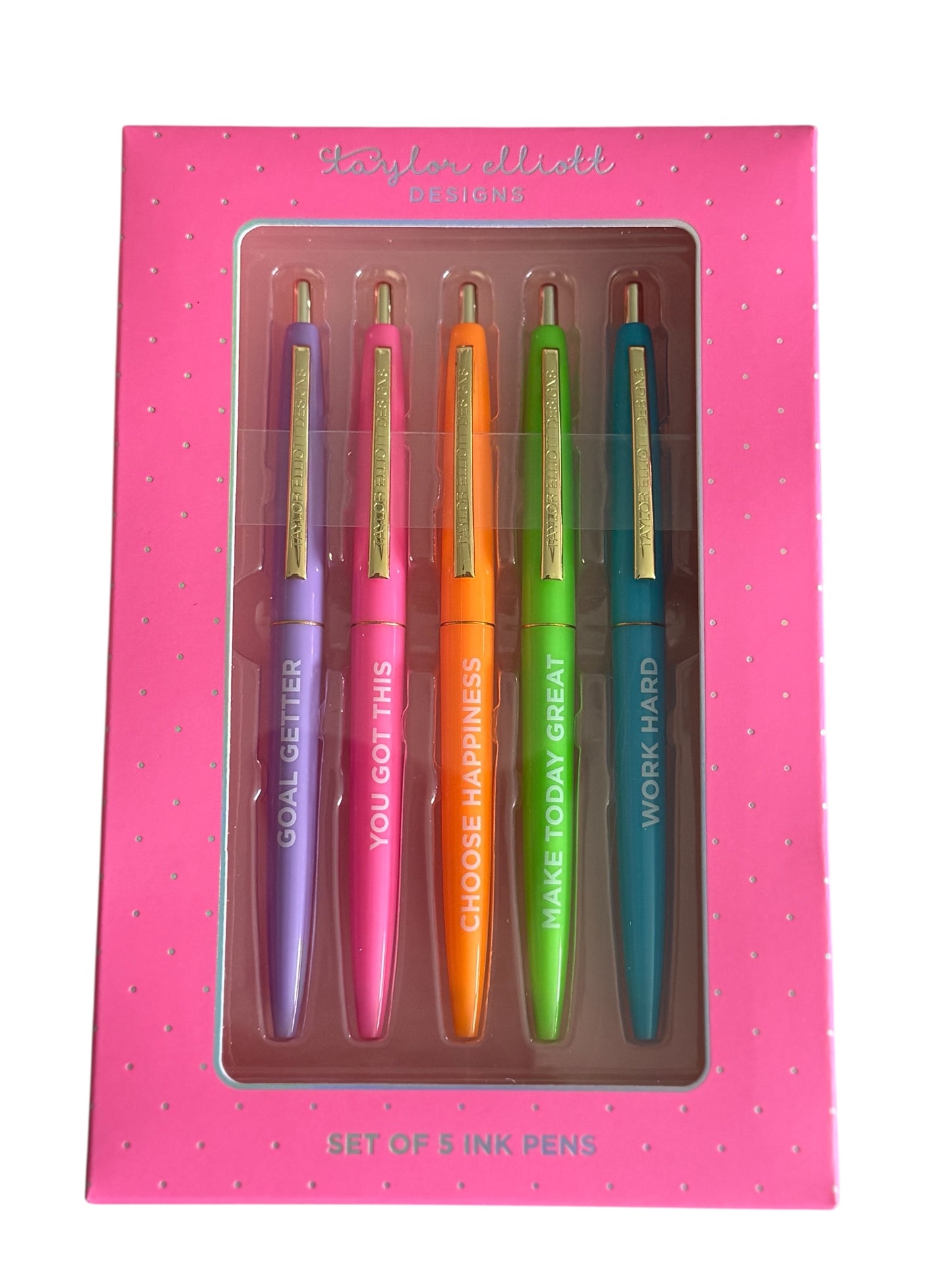 Set of 5 Motivational Pen Set