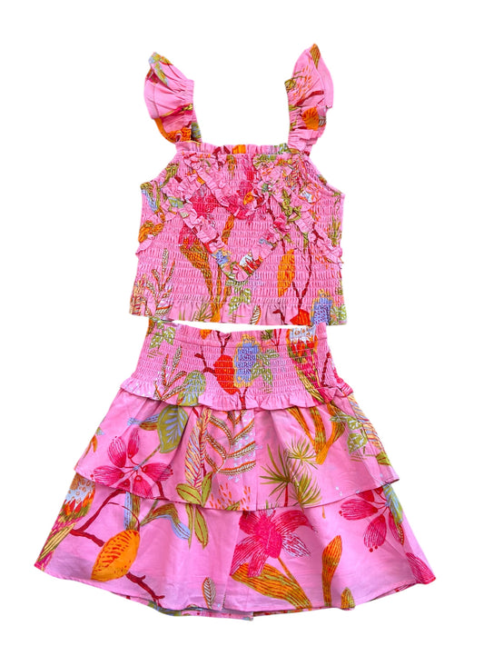 j.marie Playa Ruched Top and Skirt Set