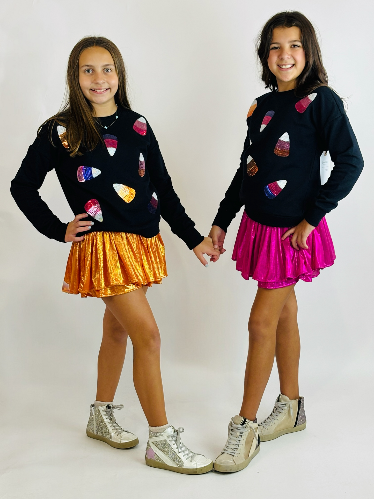 Sequin Candy Corn Sweatshirt