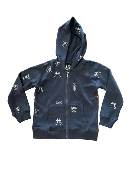 Glitter Bows Zip Up Hoodie