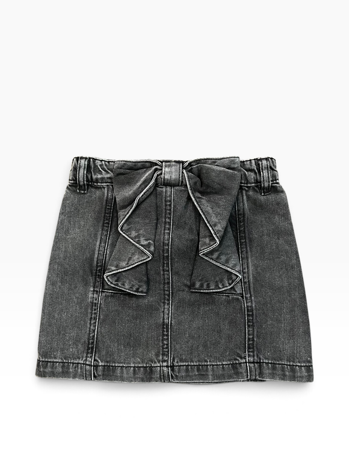 Molo Bellamy Washed Denim Bow Skirt