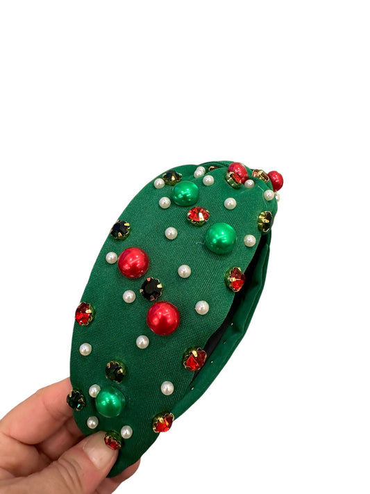 Christmas headband-green