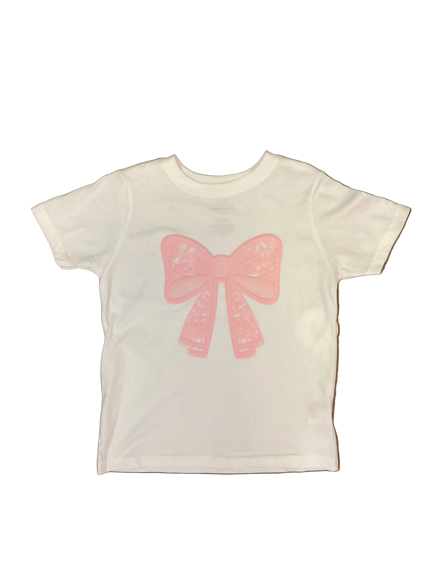 Lace Bow Puff Ink Short Sleeve Tee