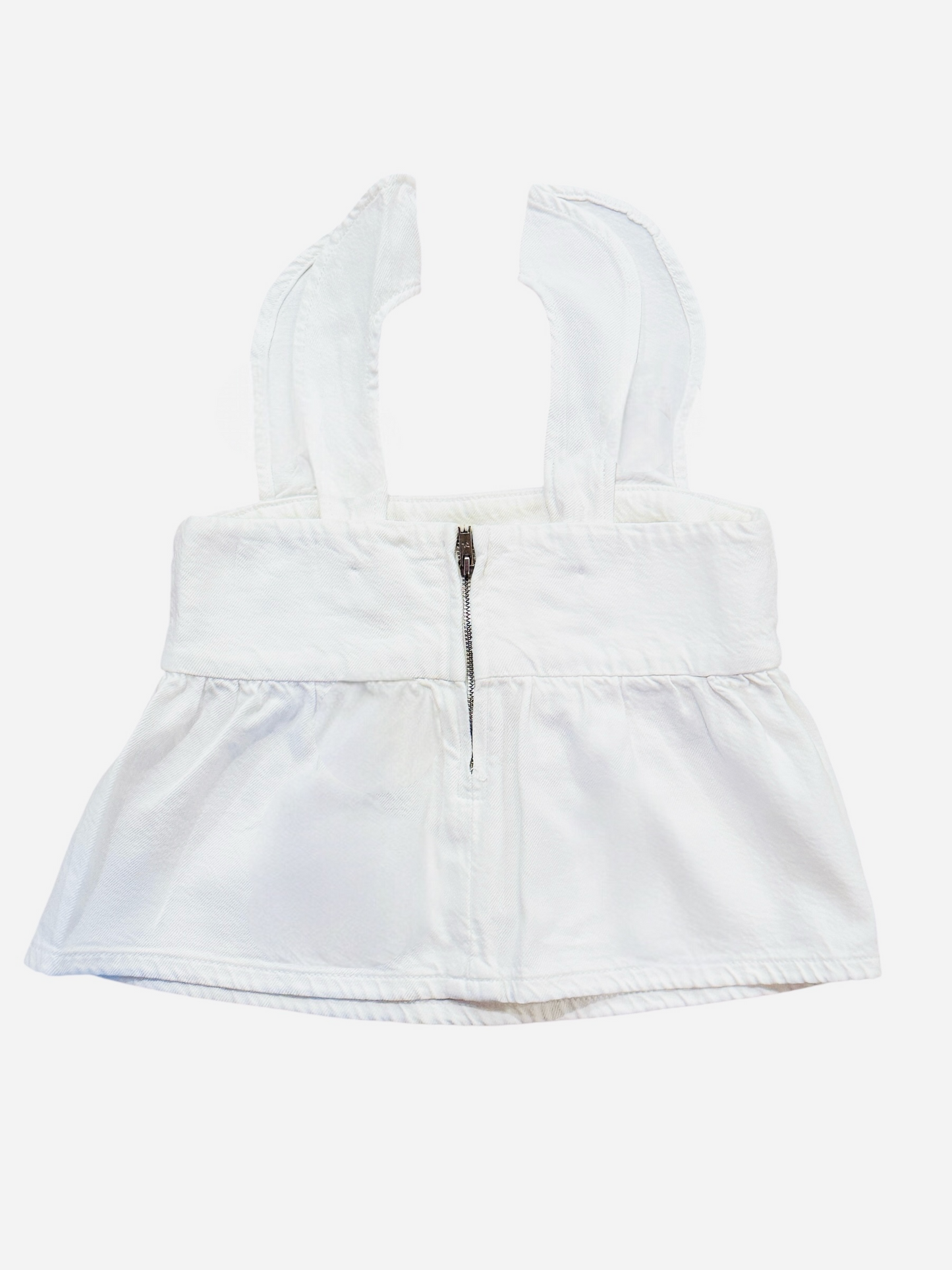 Meredyth White Denim Top