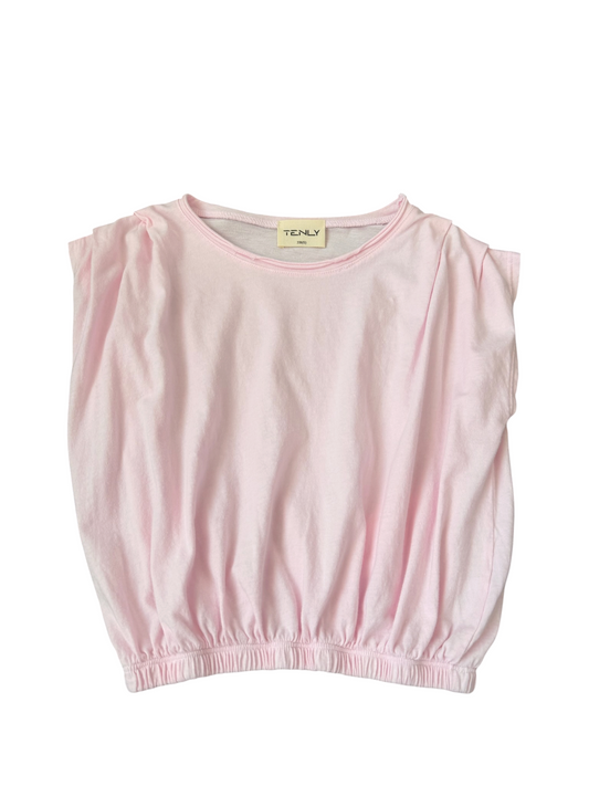 Tenly Pleated Shoulder Tee - Pink Guava