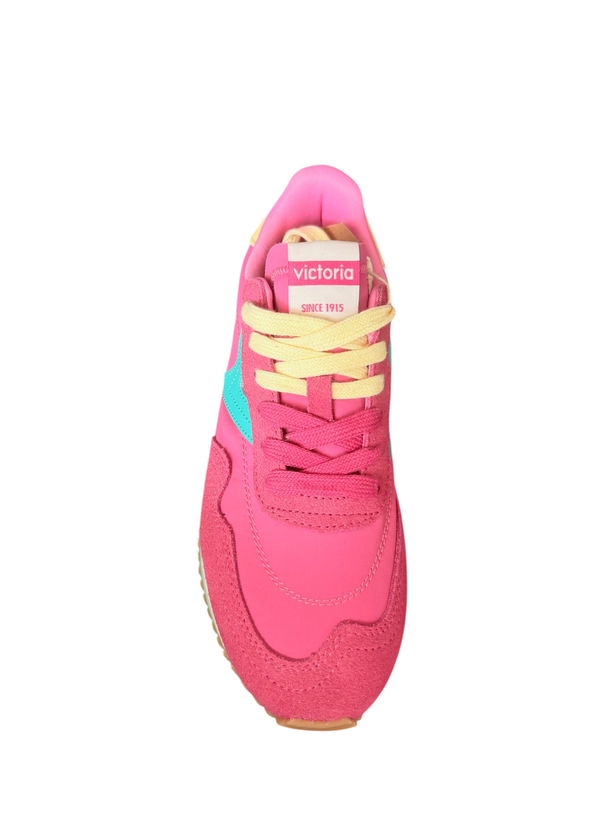 Victoria Gris Sneaker - Hot Pink