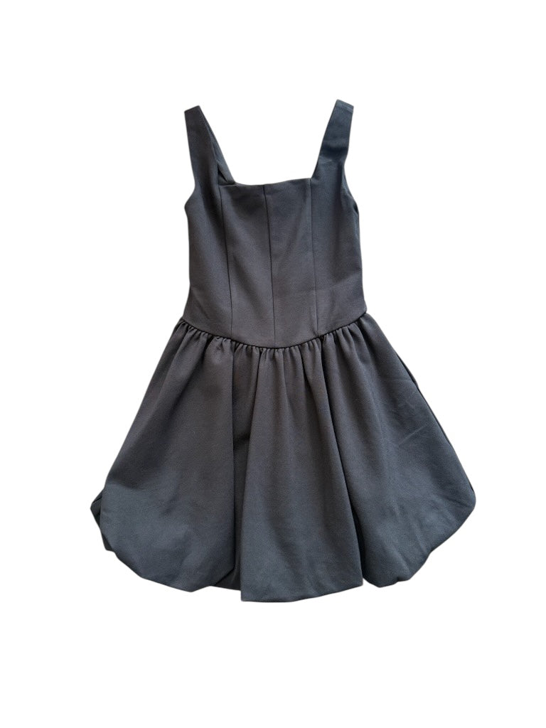 Bailey Square Neck Bubble Dress - Black