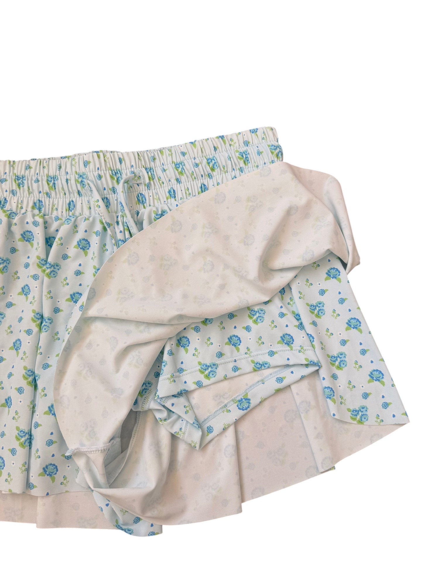 Blue Floral Butterfly Shorts