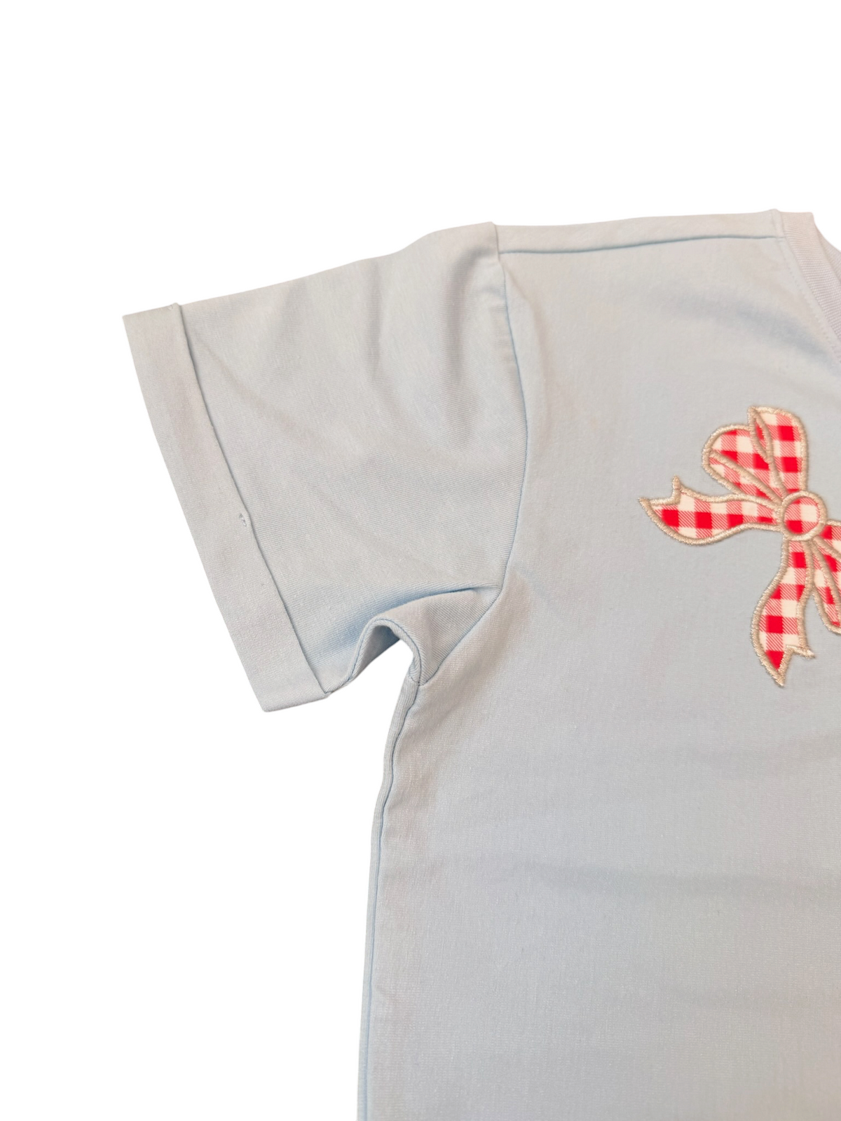 Gingham Bow Patch Tee