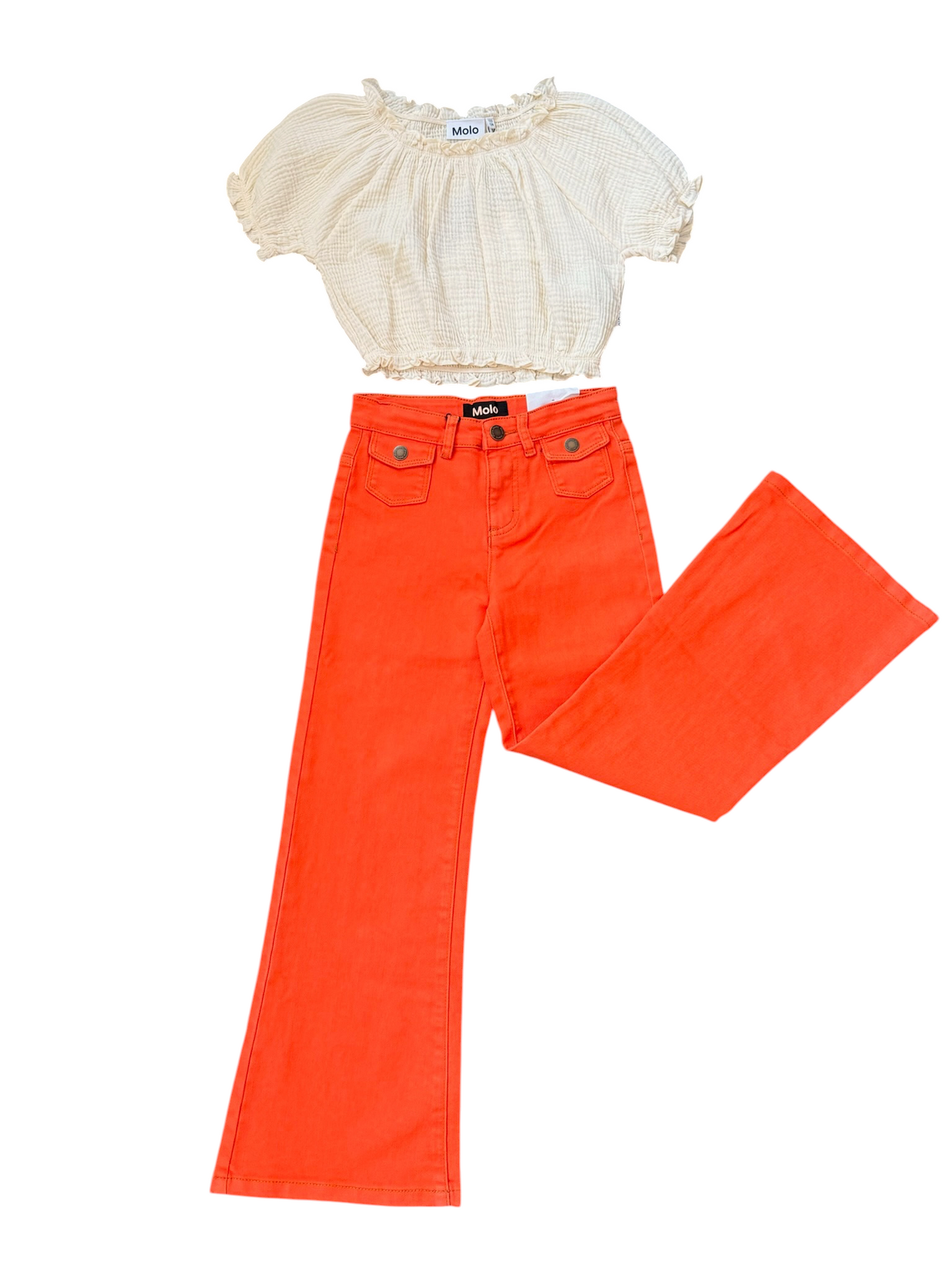 Rafaela Gauze Crop Top - Pearled Ivory