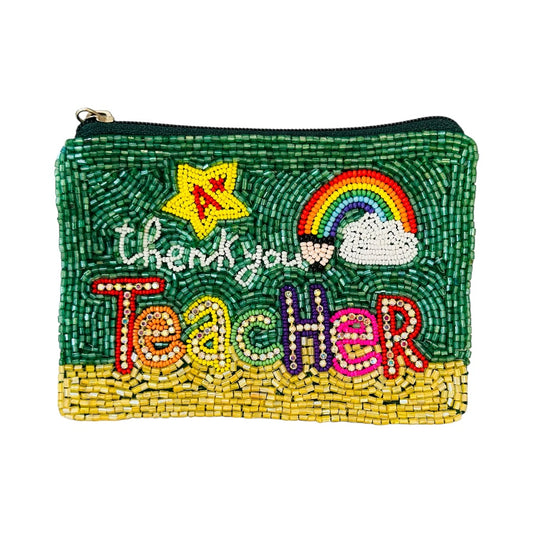 Thank You Teacher Jeweled Pouch