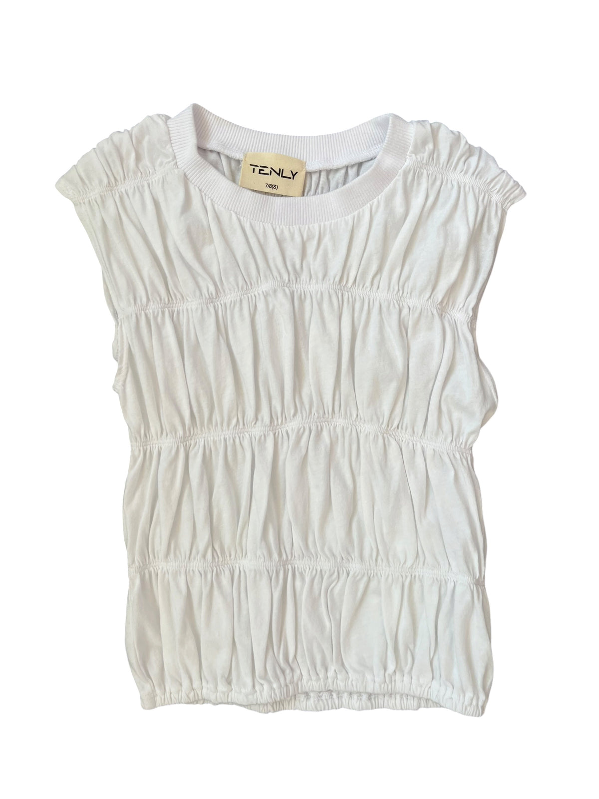 Tenly Ruched Tank - White