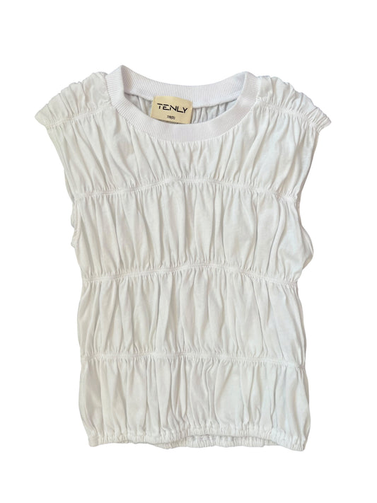 Tenly Ruched Tank - White