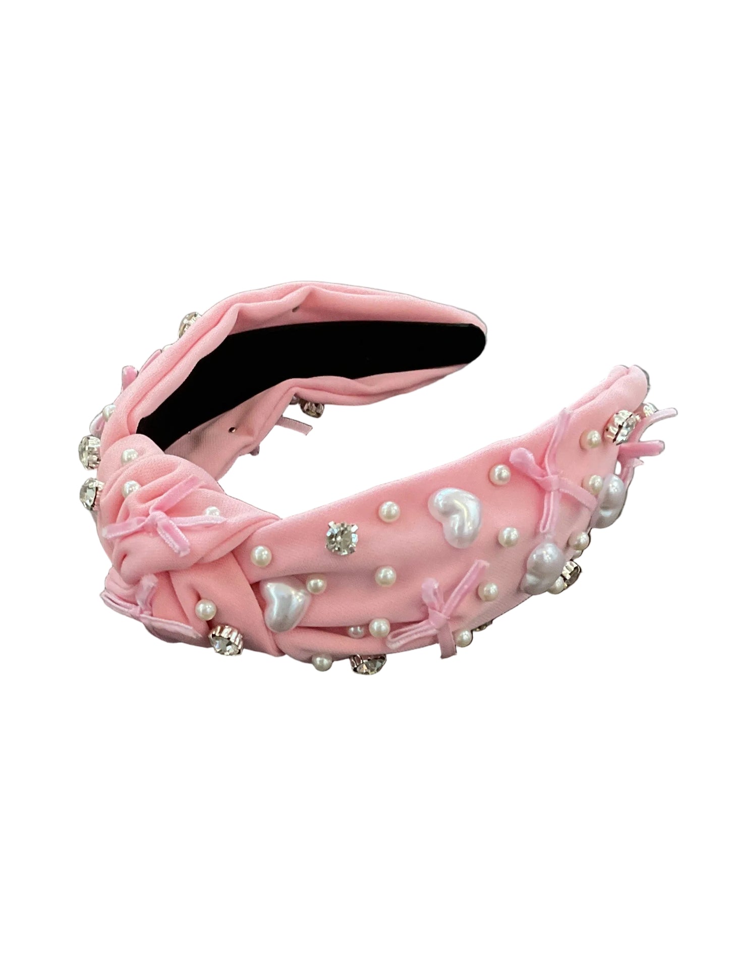Pearl Heart Gemstone Headband