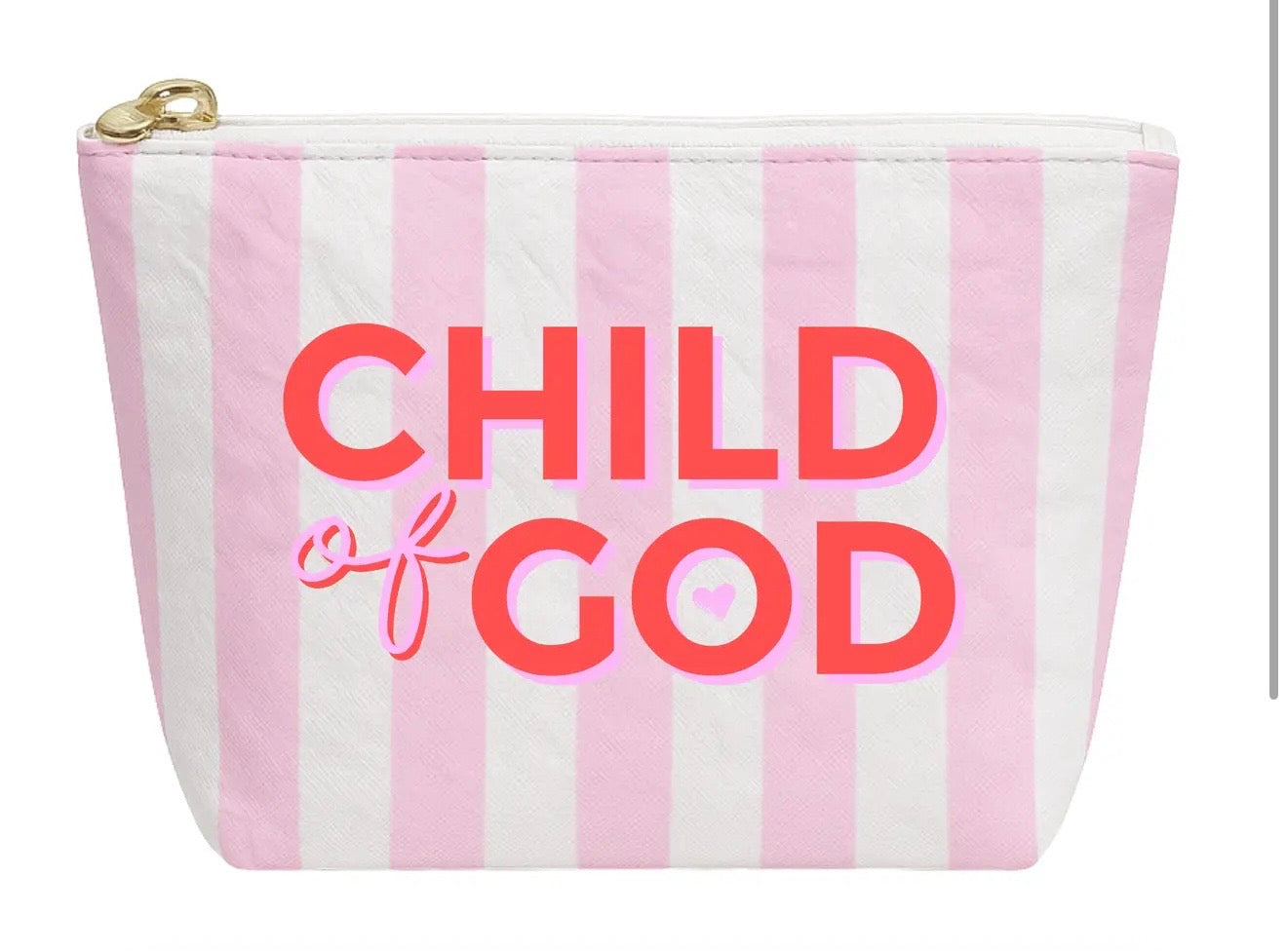 Child of God Pink Stripe Pouch
