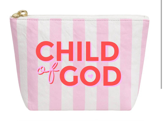 Child of God Pink Stripe Pouch