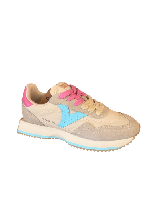 Victoria Gris Sneaker - Beige