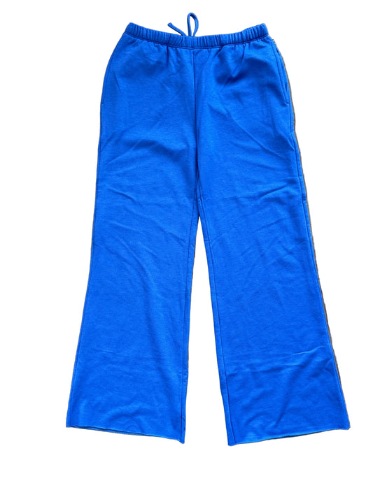 Cloud Wide Leg Raw Edge Pant - Blueberry