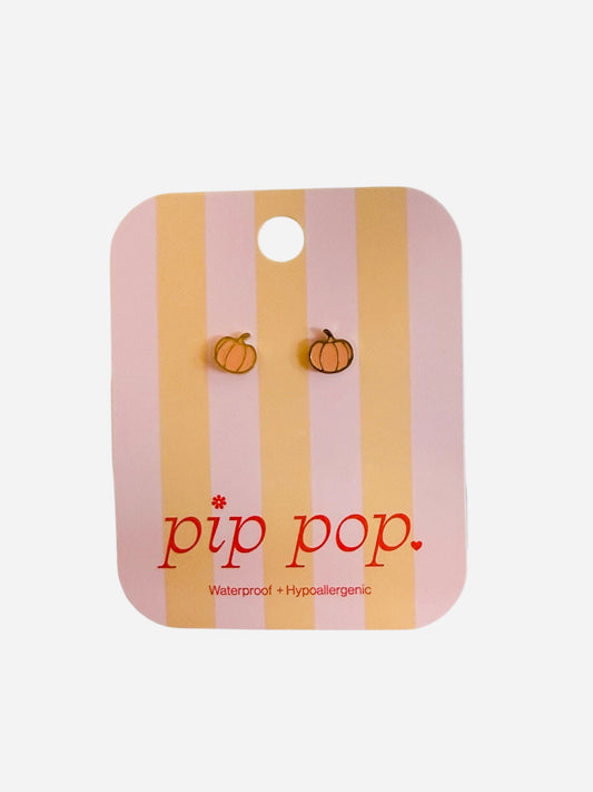 Pip Pop Pumpkin Stud Earrings