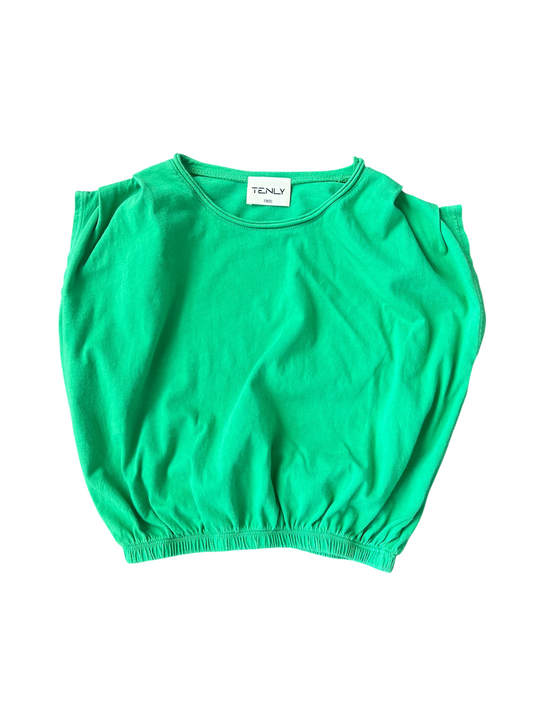 Tenly Pleated Shoulder Tee - Kelly Green