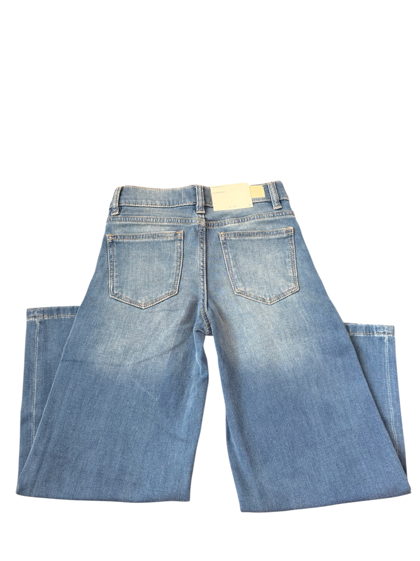 Lily Wide Leg - Washed Blue Knit
