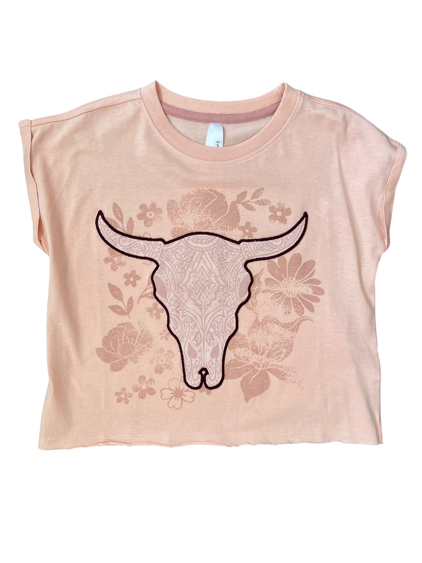 Blush Lace Longhorn Tee