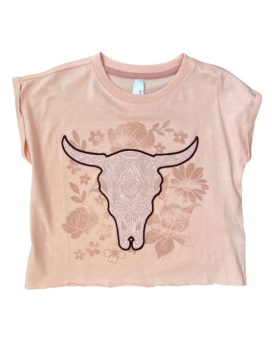 Blush Lace Longhorn Tee