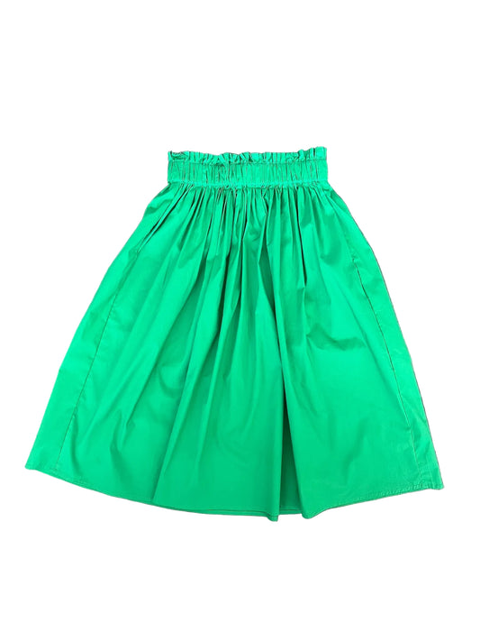 Tenly Poplin Midi Skirt - Kelly Green