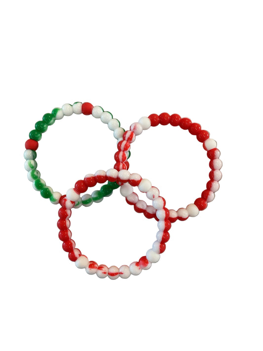 Christmas Silicone Beaded Bubble Bracelets