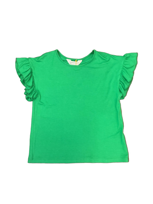 Isabella Ruffle Top- Green