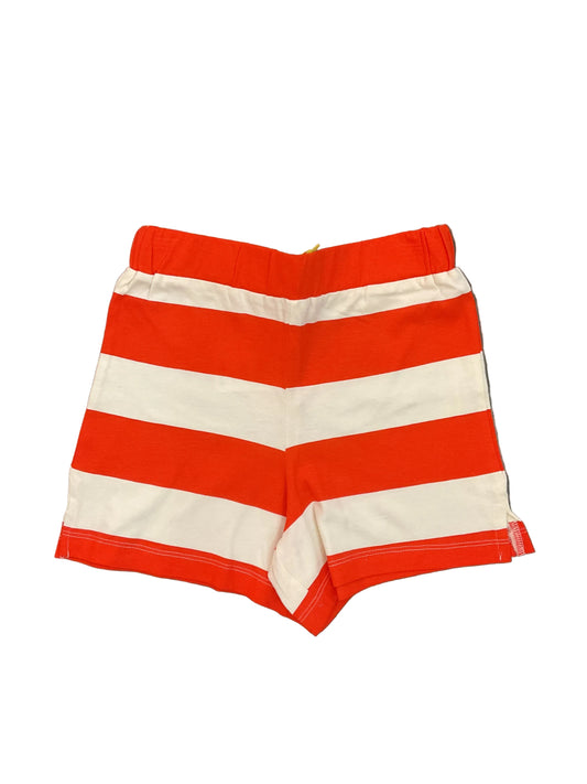 Rugby Print Shorts - Orange and Ivory