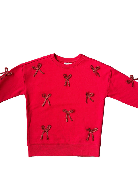 Bow Appliqué Sweatshirt