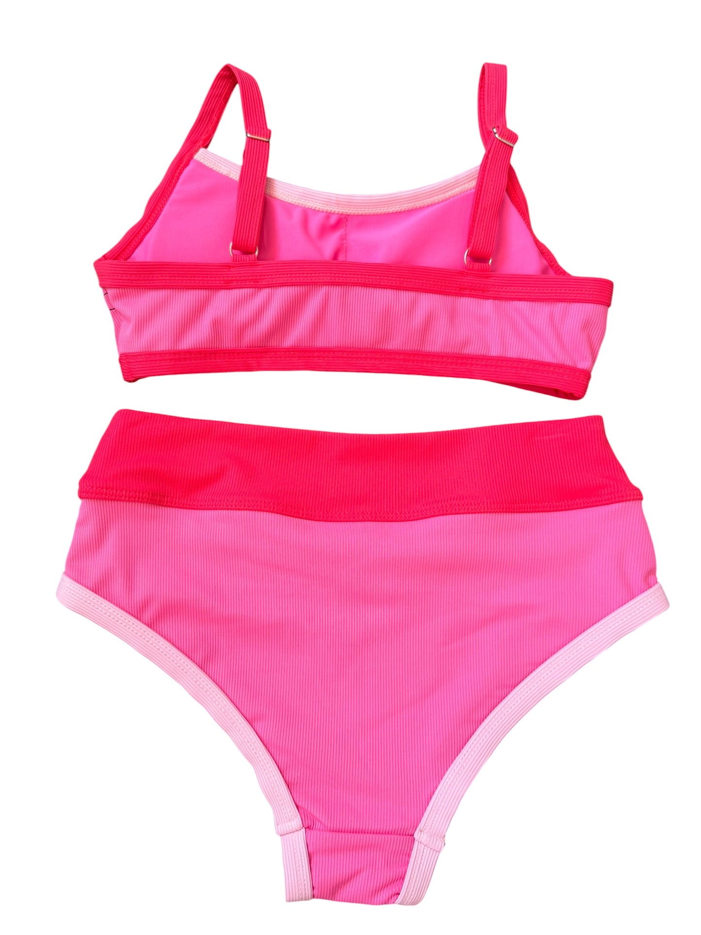 Retro Ringer Bikini - Pink Sunset
