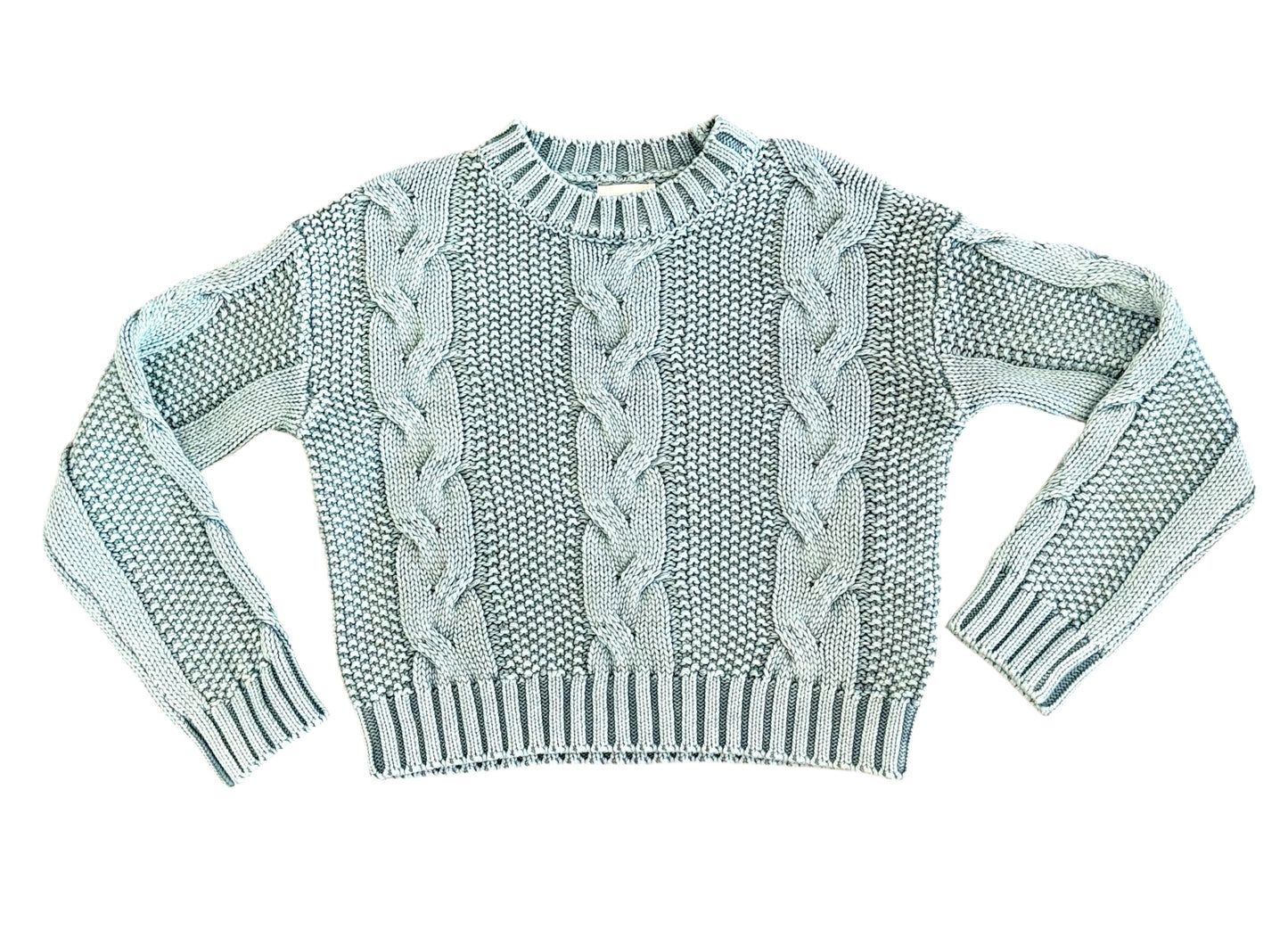 Tenly Knit Crop Sweater - Seafoam