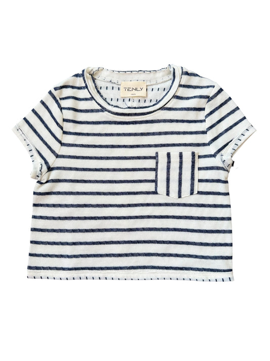 Tenly Stripe Tee - Indigo Storm