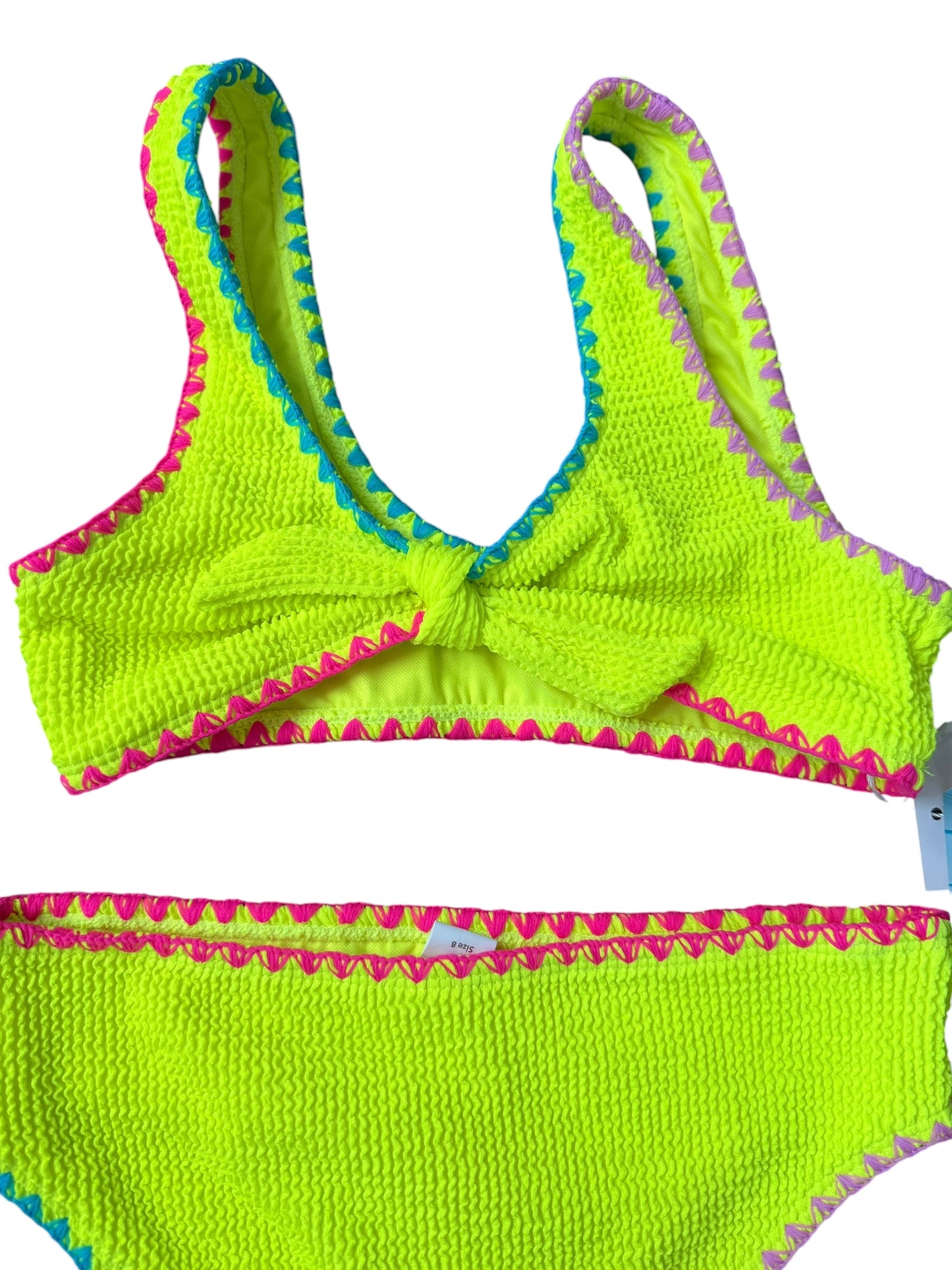 Izy Tie Bikini with Embroidered Trim