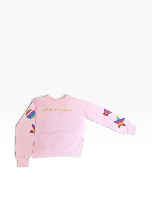 Merry Christmas Sequin Ornaments Sweatshirt